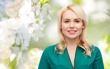 Image showing smiling young woman portrait