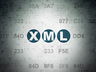Image showing Programming concept: Xml on Digital Paper background