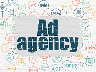 Image showing Marketing concept: Ad Agency on wall background