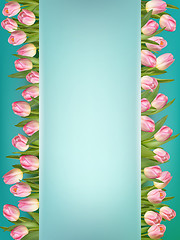 Image showing Tulips design template or background. EPS 10