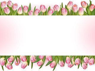 Image showing Tulips design template or background. EPS 10