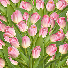 Image showing Beautiful realistic tulip background. EPS 10