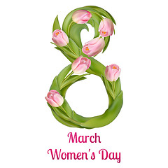 Image showing Womens Day greeting card. EPS 10