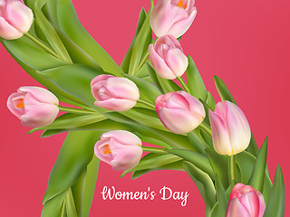 Image showing Happy Women s Day card. EPS 10