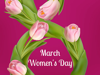 Image showing Womens day on March, 8th. EPS 10