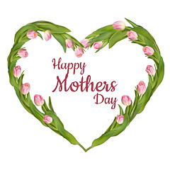 Image showing Happy Mothers Typographical Background. EPS 10
