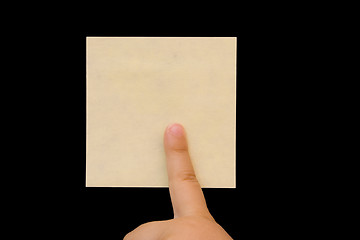 Image showing point to the post-it