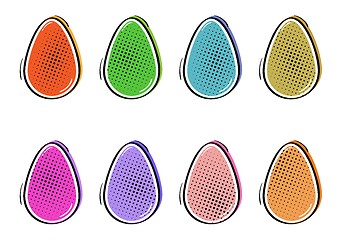 Image showing collection of color eggs