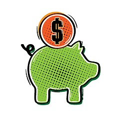 Image showing pig and coin