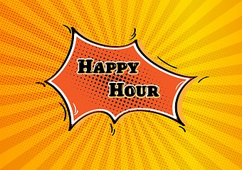 Image showing comic bubble happy hour