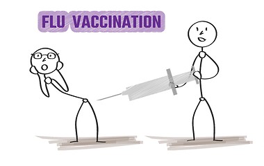 Image showing man and flu vaccination