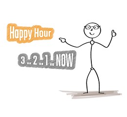 Image showing man with happy hour