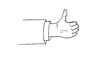 Image showing sketch thumb up
