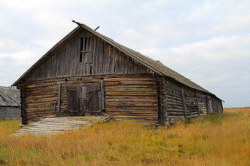 Image showing Old fisherman\'s shed in North of Russia. Pomors, White sea