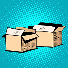 Image showing Packaging boxes cardboard retro