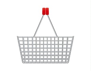 Image showing metal supermarket basket