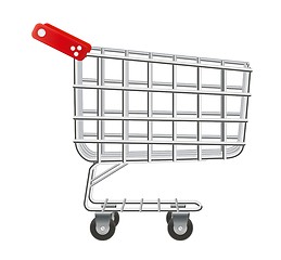 Image showing empty supermarket cart