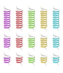 Image showing collection of spiral ribbons