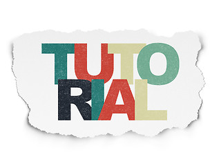 Image showing Learning concept: Tutorial on Torn Paper background