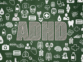 Image showing Medicine concept: ADHD on School Board background