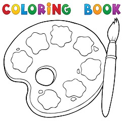 Image showing Coloring book paint palette theme 1