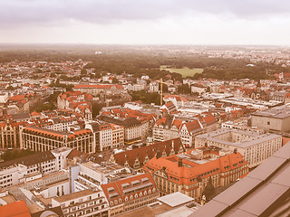 Image showing Leipzig aerial view vintage