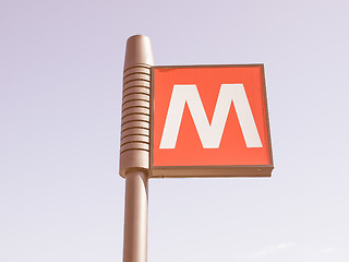 Image showing  Subway sign vintage