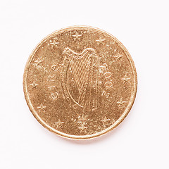 Image showing  Irish 50 cent coin vintage