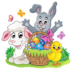 Image showing Easter basket theme image 5