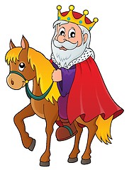 Image showing King on horse theme image 1