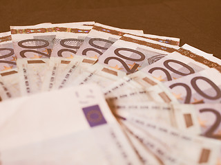 Image showing  Euro bank notes vintage