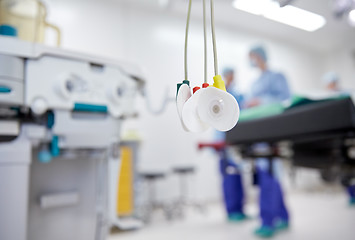 Image showing electrodes at hospital ward or operating room