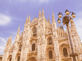 Image showing Milan cathedral vintage