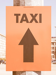 Image showing  Taxi sign vintage