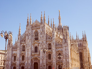 Image showing Retro look Milan Cathedral