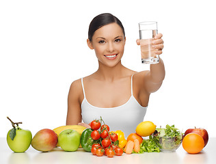 Image showing woman with healthy food