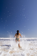 Image showing Girl Jumping (moving blur)