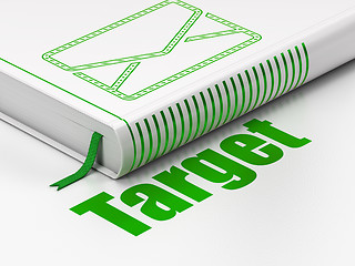 Image showing Business concept: book Email, Target on white background