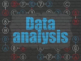 Image showing Data concept: Data Analysis on wall background