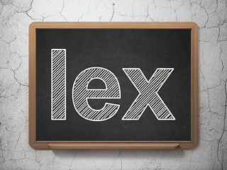 Image showing Law concept: Lex on chalkboard background