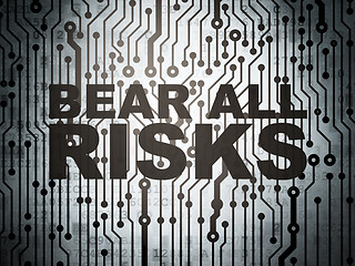 Image showing Insurance concept: circuit board with Bear All Risks