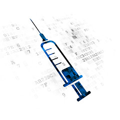 Image showing Medicine concept: Syringe on Digital background