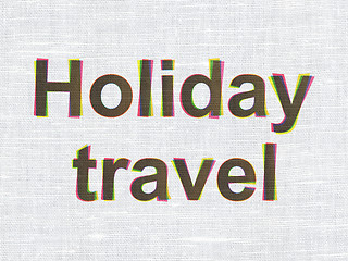 Image showing Vacation concept: Holiday Travel on fabric texture background