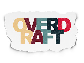 Image showing Finance concept: Overdraft on Torn Paper background