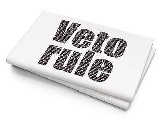 Image showing Political concept: Veto Rule on Blank Newspaper background