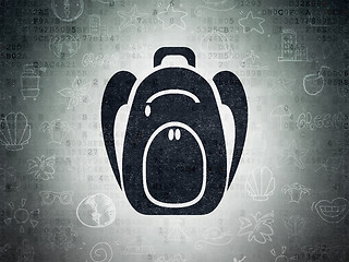 Image showing Travel concept: Backpack on Digital Paper background