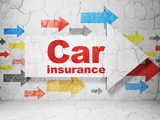 Image showing Insurance concept: arrow with Car Insurance on grunge wall background