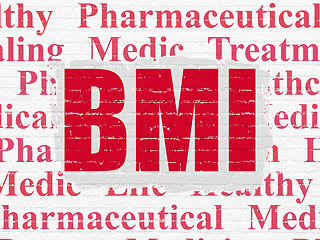 Image showing Healthcare concept: BMI on wall background