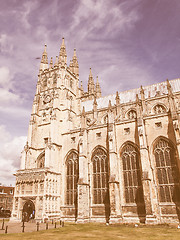 Image showing Canterbury Cathedral vintage