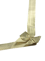 Image showing golden ribbon and bow